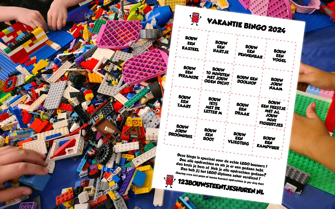 LEGO Vakantie bingo 2024; bouwplezier in de zomervakantie!