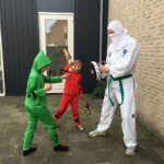 verkleden voor het lego Ninjago feestje